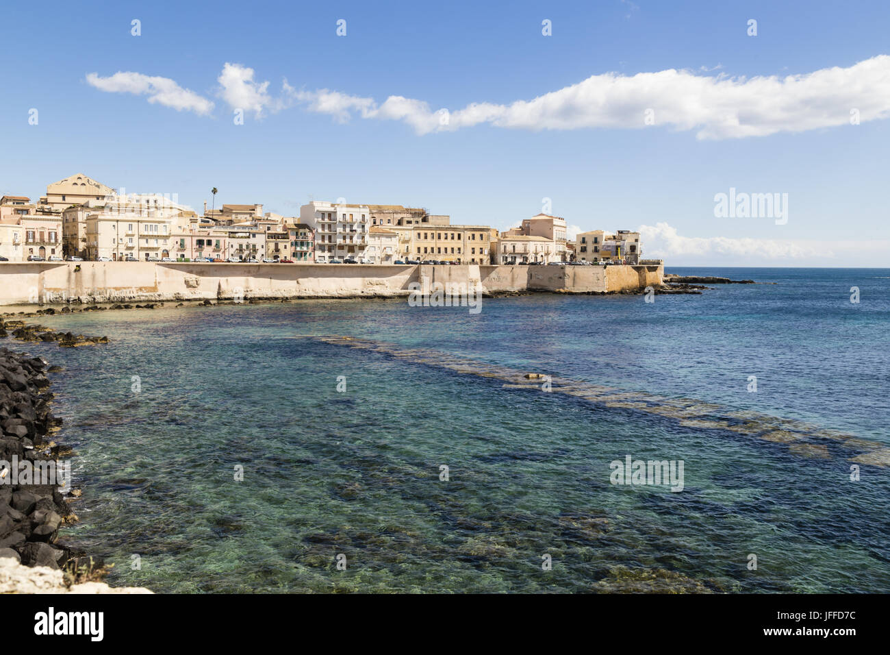 Centro storico di Siracusa, Sicilia Foto Stock