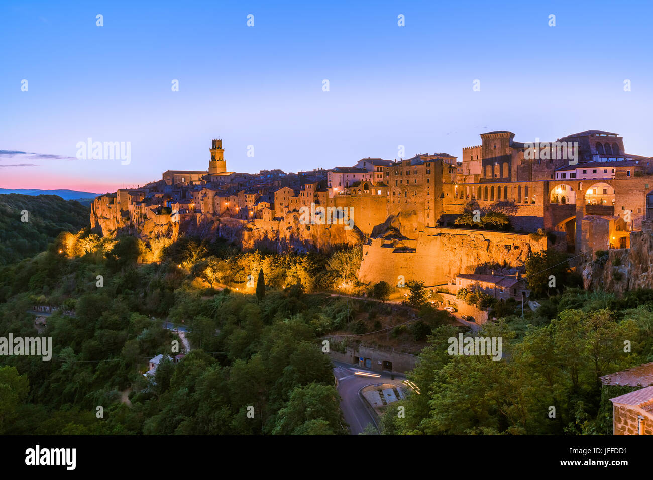 Pitigliano cittadina medievale in Toscana Italia Foto Stock