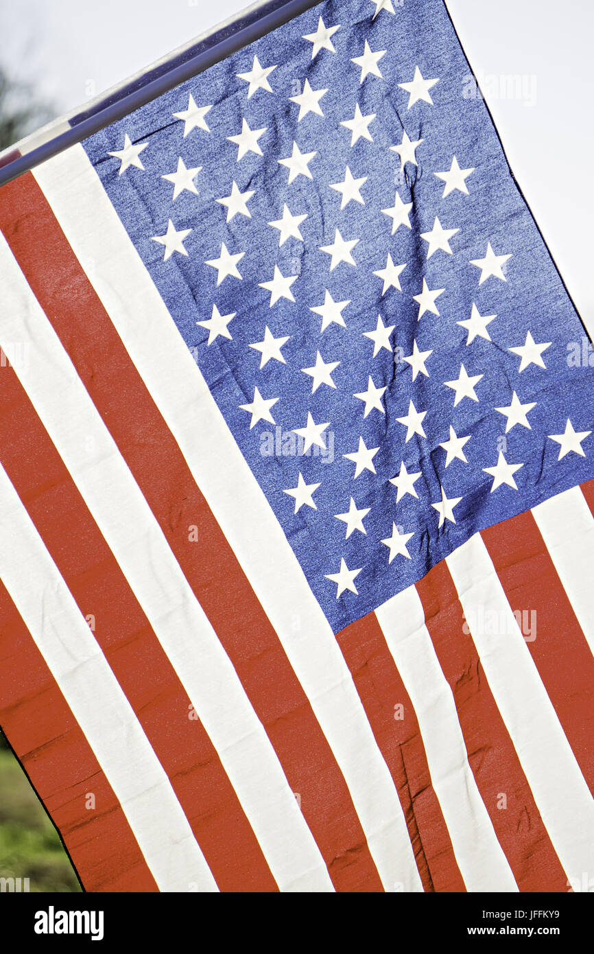 Bandiera americana Red colori bianco e blu Foto Stock