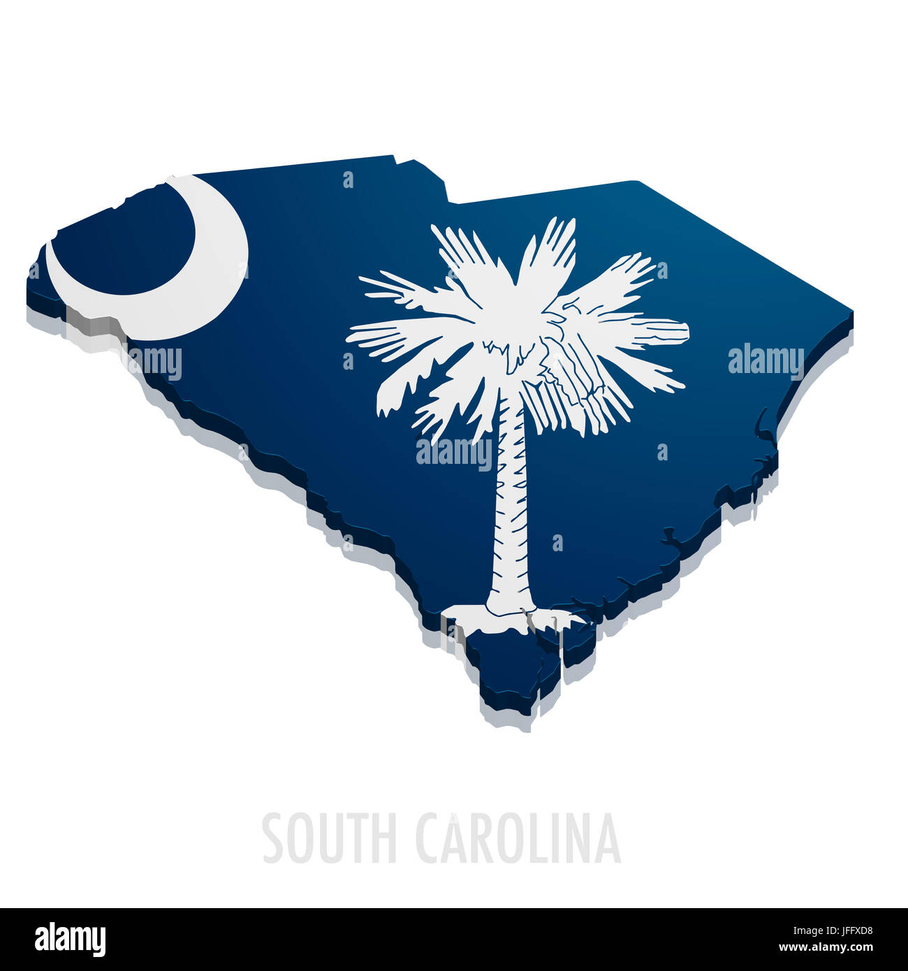 Mappa Carolina del Sud Foto Stock
