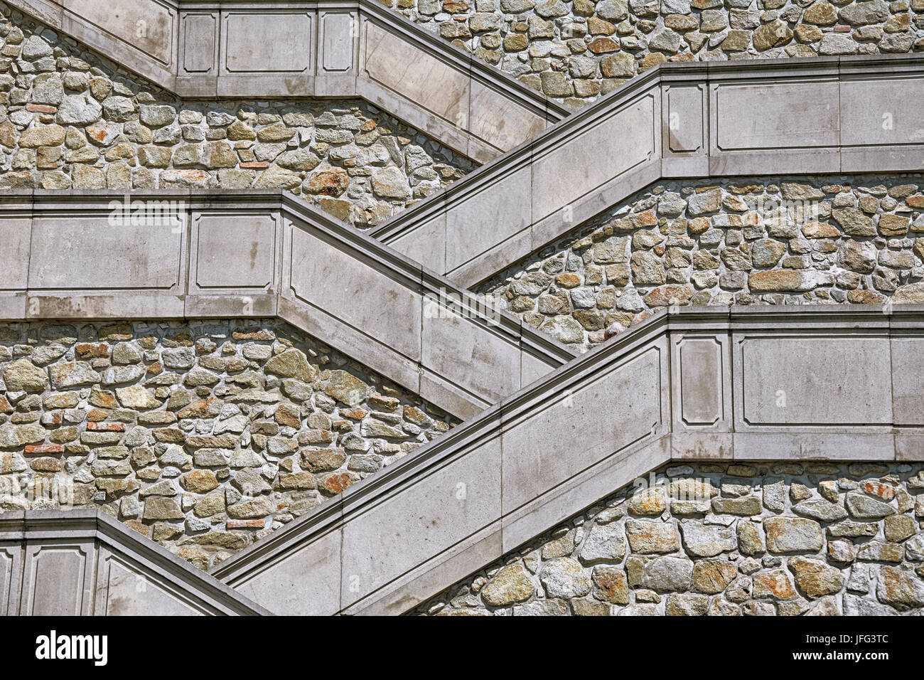 Scalinata al Castello Foto Stock