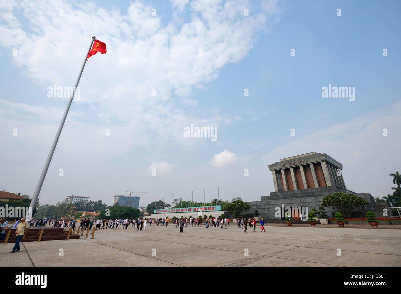 Mausoleo di Ho Chi Minh ad Hanoi, in Vietnam, in Asia Foto Stock