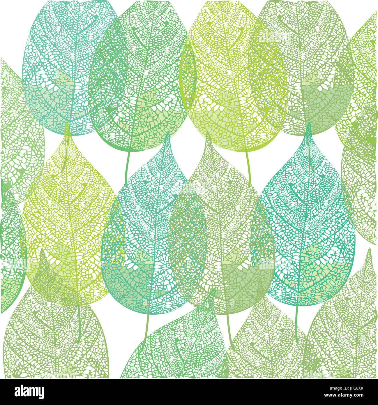 Il verde delle foglie di una pianta illustrazione del modello Foto Stock