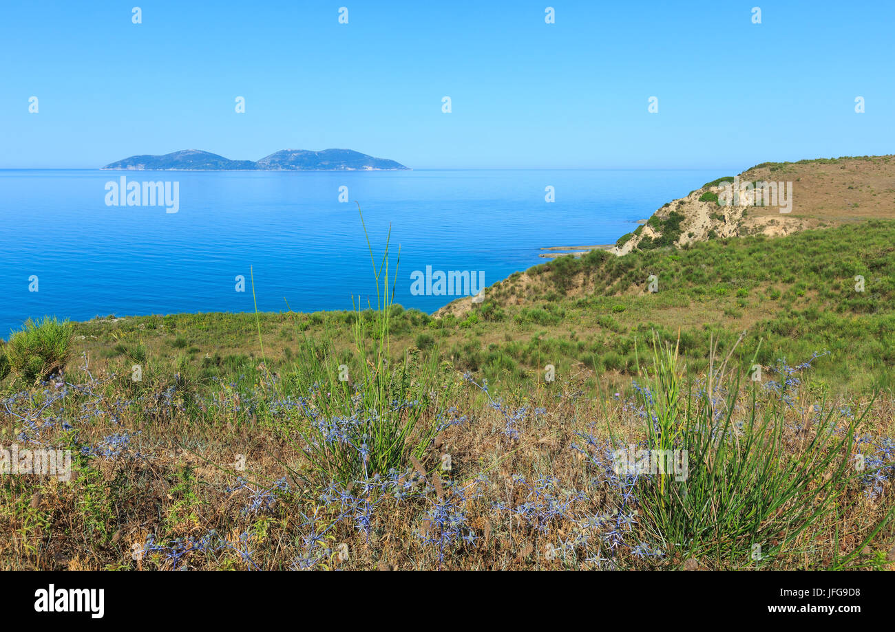 Mattina Sea coast Albania). Foto Stock