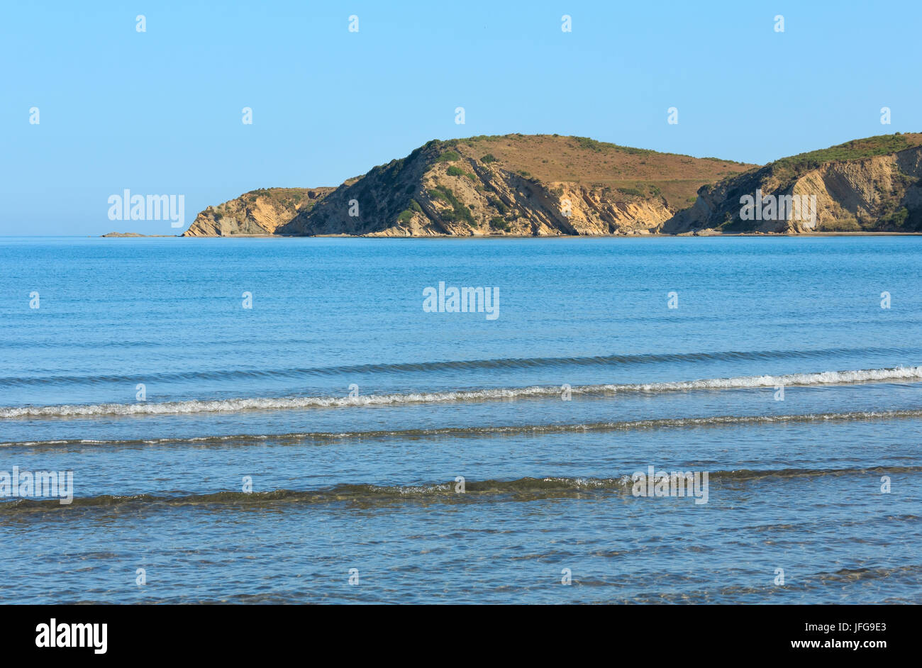 Mattina Sea coast Albania). Foto Stock