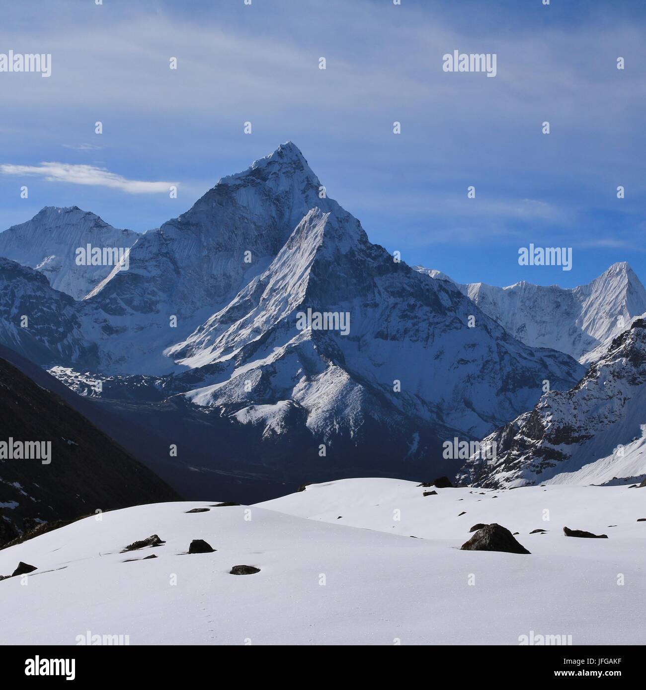Maestoso monte Ama Dablam Foto Stock