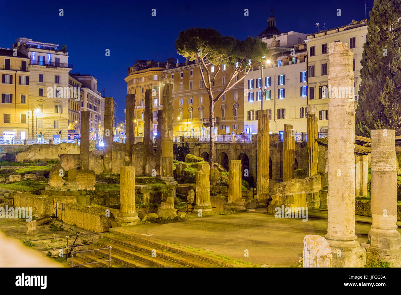 Area archeologica di Largo Argentina, Roma Foto Stock