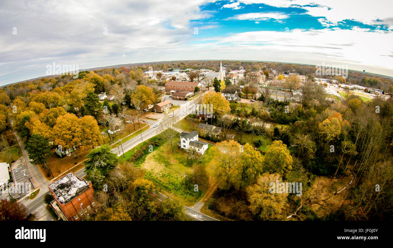 Veduta aerea white rose city york soth carolina Foto Stock