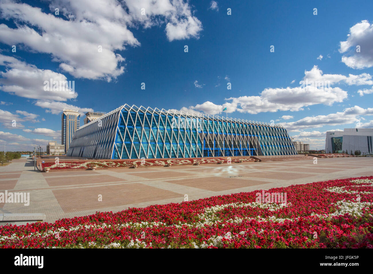 Il Kazakistan, Astana City, Nuova città amministrativa, Palazzo di indipendenza Foto Stock
