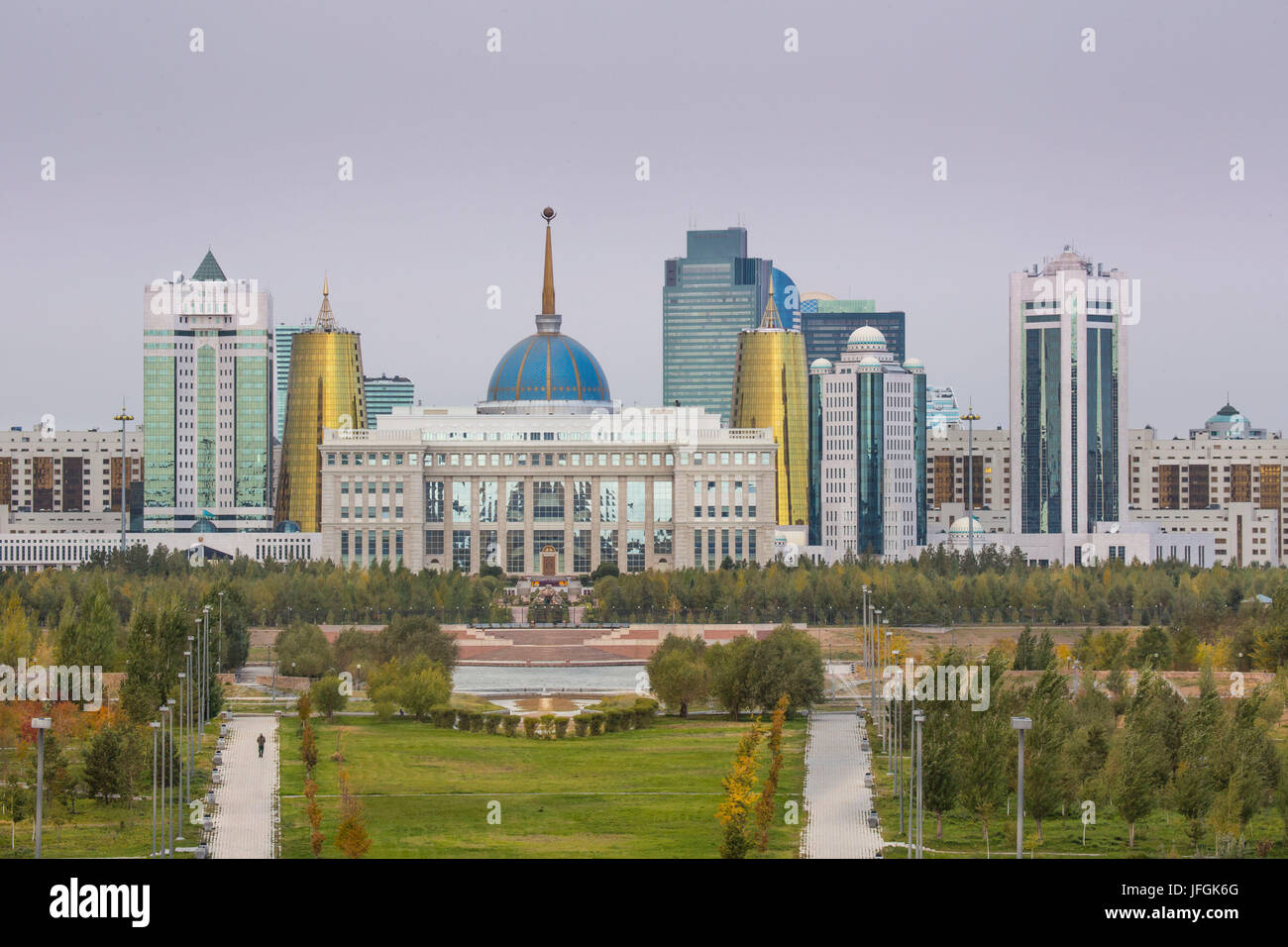 Il Kazakistan, Astana City, Nuova città amministrativa, Presidente Palace Foto Stock