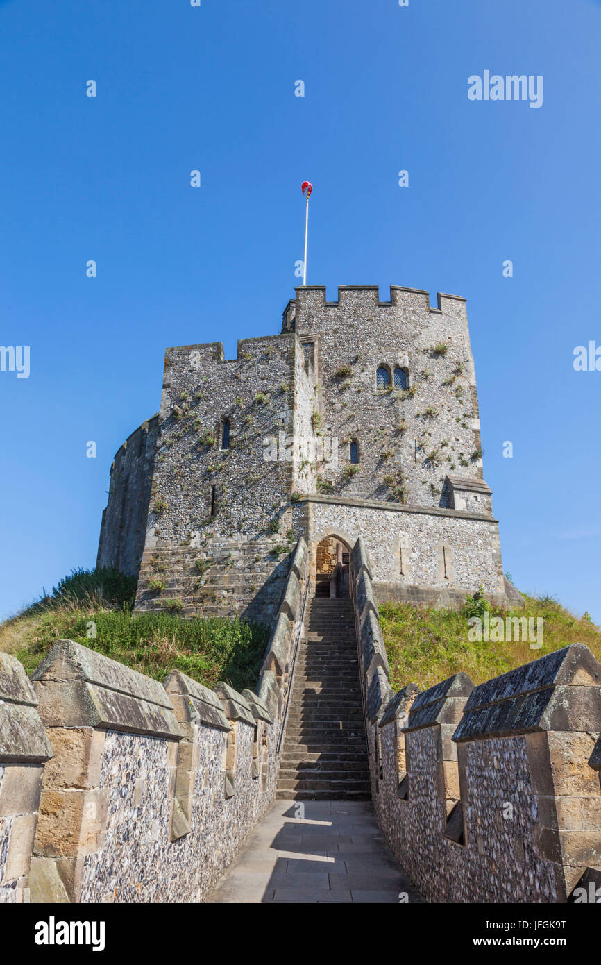 Inghilterra, West Sussex, Arundel, Arundel Castle, il castello di mantenere Foto Stock
