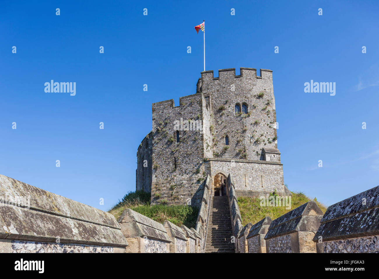Inghilterra, West Sussex, Arundel, Arundel Castle, il castello di mantenere Foto Stock