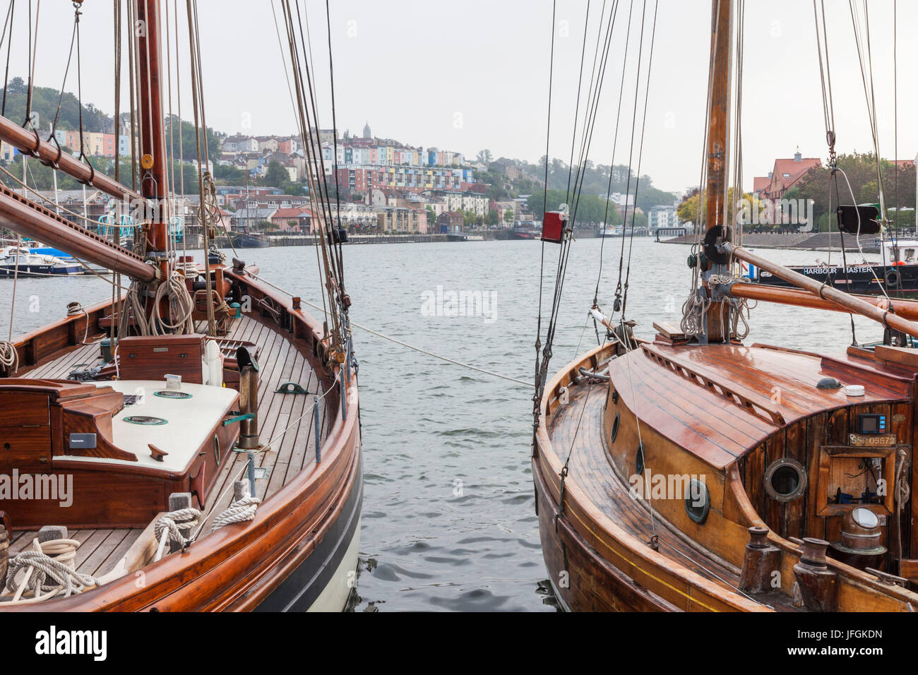 Inghilterra, Somerset, Bristol, Waterfront e dello skyline della città Foto Stock