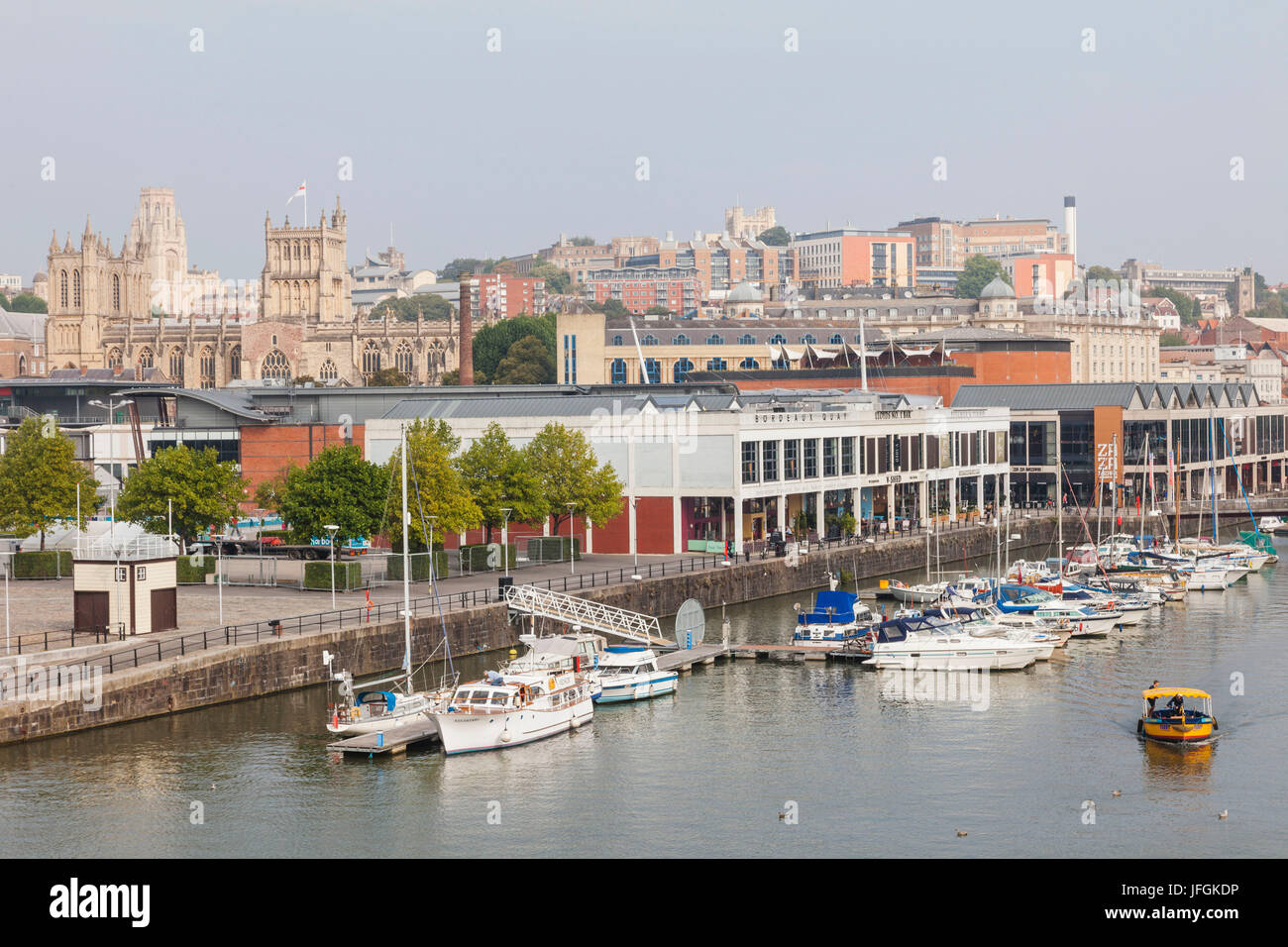 Inghilterra, Somerset, Bristol, Waterfront e dello skyline della città Foto Stock