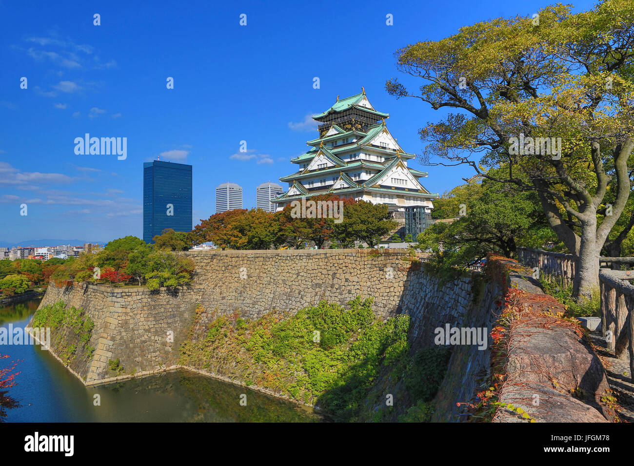 Giappone, Kansai di Osaka, il Castello di Osaka Foto Stock