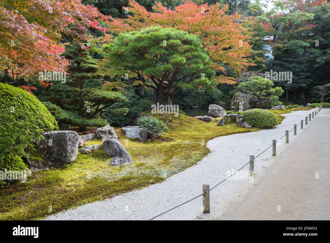 Giappone, Kyoto City, Shoren nel tempio, il giardino Foto Stock