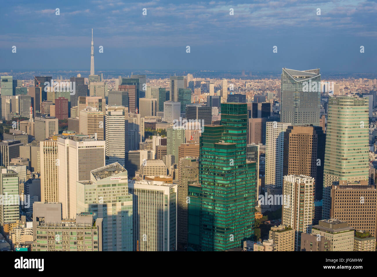 Giappone Tokyo City, Down Town Tokyo e Sky Tower ad albero Foto Stock