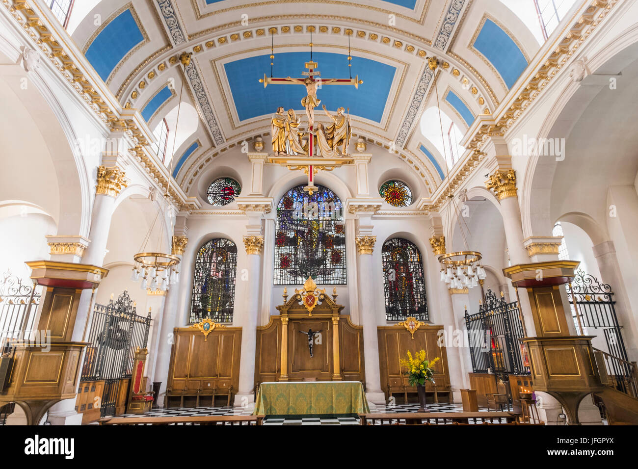 Inghilterra, Londra, Città, St Mary-le-chiesa di prua Foto Stock