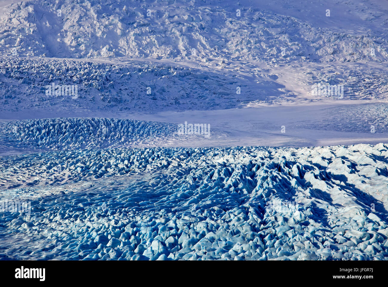 L'Islanda, l'Islanda, il sud, lingua del ghiacciaio del Fjallsjökull Foto Stock