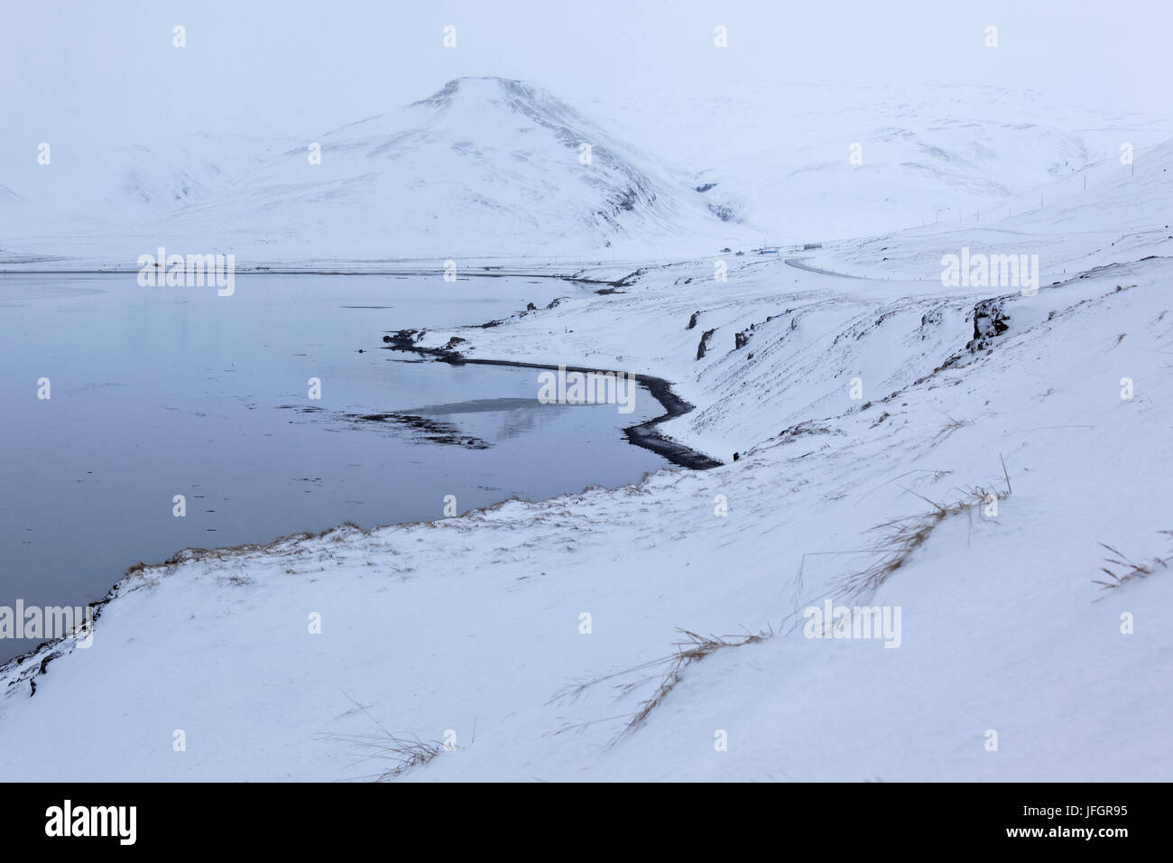 L'Islanda, a ovest di fiordi, vista sull'Hrutafjördur Foto Stock