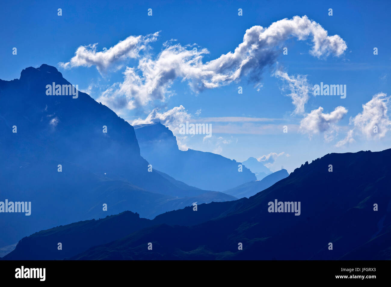 L'Italia, Regione Trentino Alto Adige, provincia di Bolzano e le Dolomiti, a Sciliar, vista Grohmannspitze, Sas de Pordoi Foto Stock