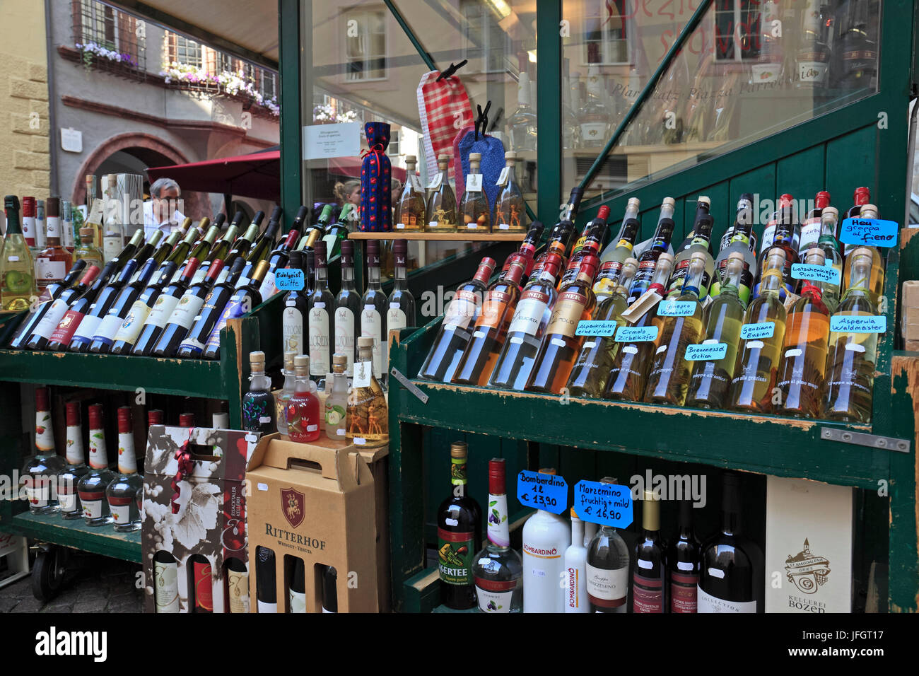 L'Italia, Regione Trentino Alto Adige, provincia di Bolzano, Valle Isarco, Bressanone, negozio di generi alimentari, negozio di gastronomia, Old Town Foto Stock