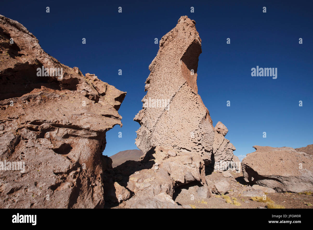 Il Cile, Monjes de Pakana, formazioni rocciose Foto Stock