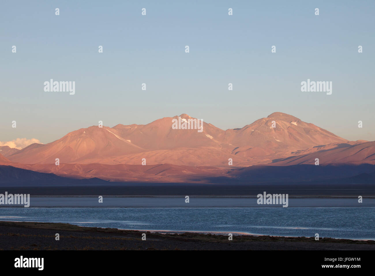 Il Cile, parco nazionale Nevado Tres Cruzes, laguna di Santa Rosa Foto Stock