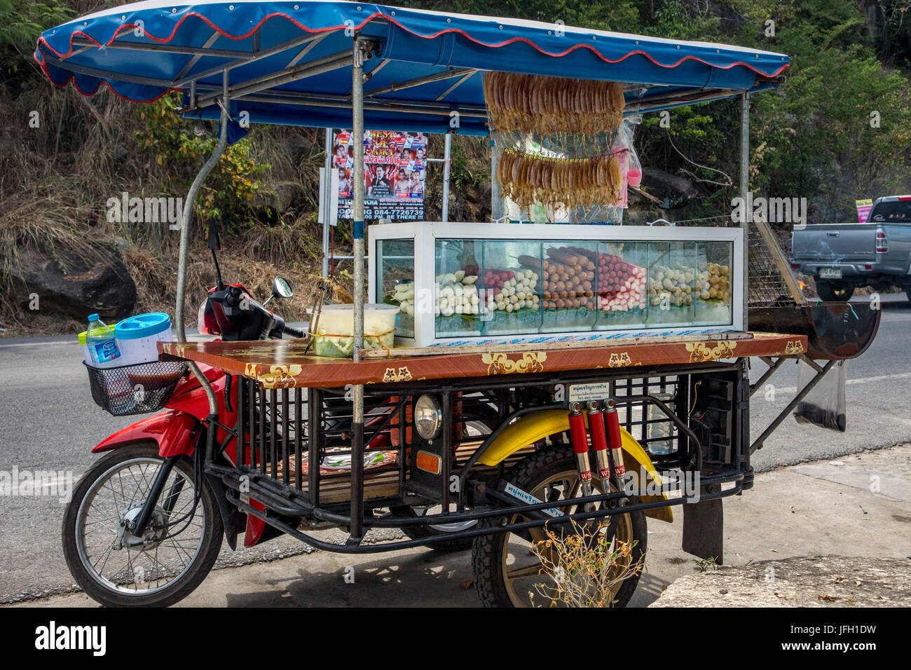 Morock Imbisstand vicino la spiaggia di Chaweng, isola di Ko Samui, Thailandia, Asia Foto Stock