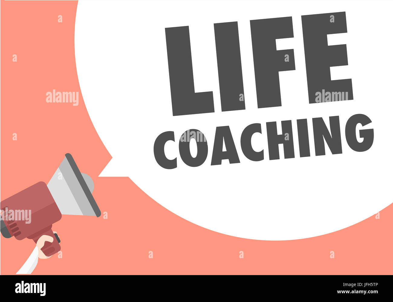 Megafono Life Coaching Foto Stock