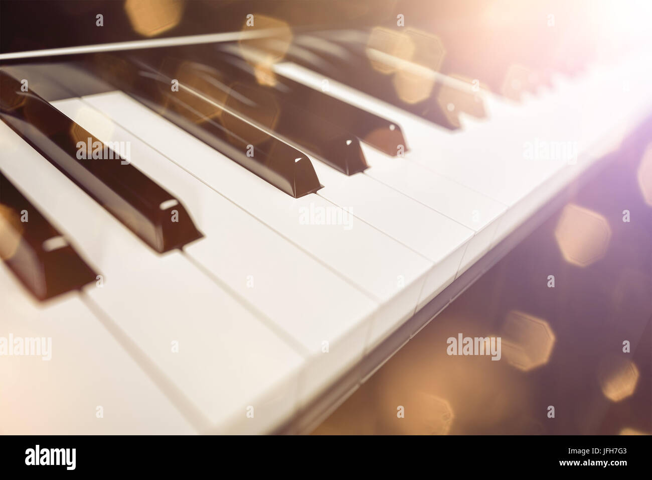 Pianoforte classico sfondo tasti Foto Stock