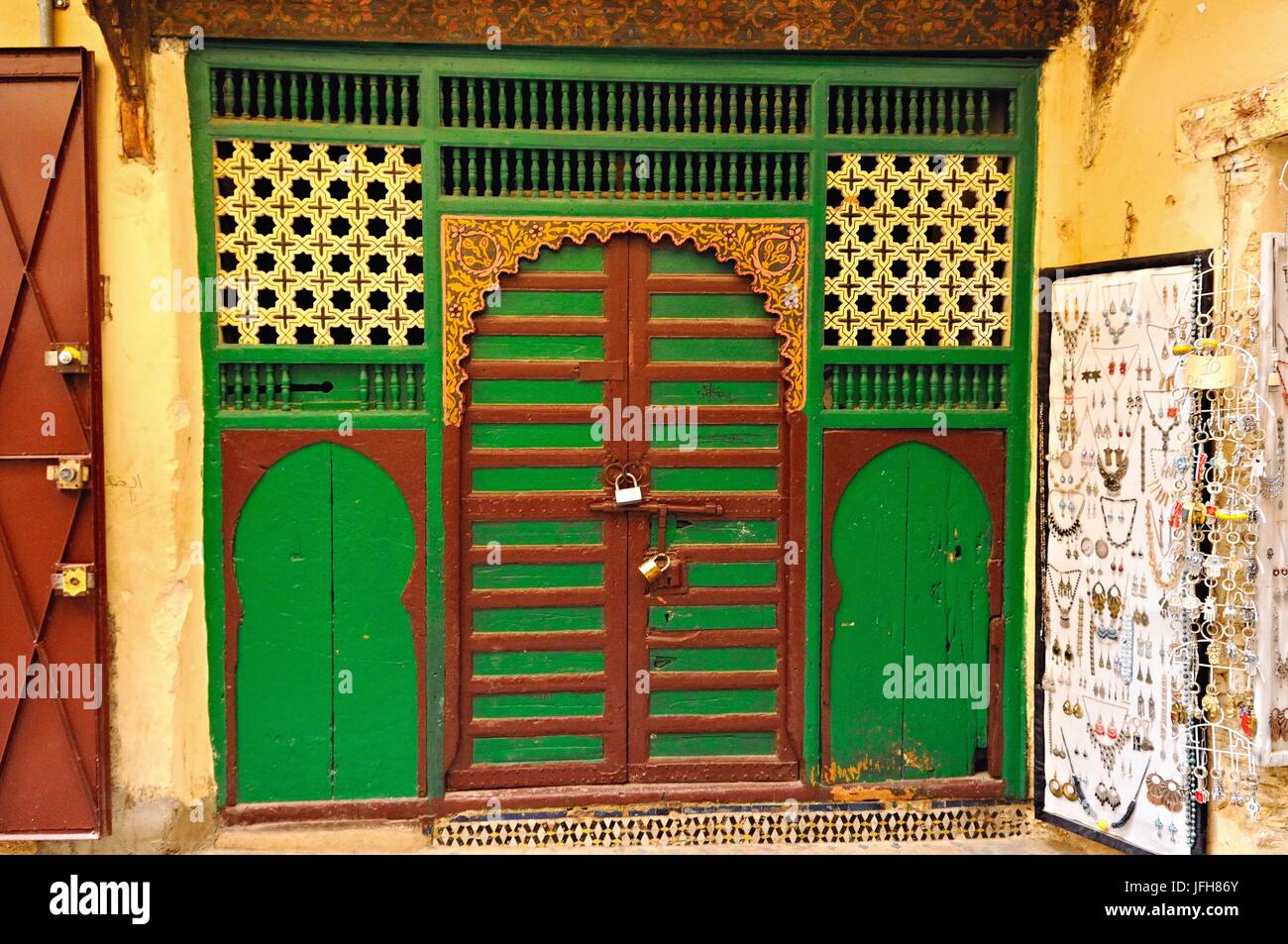 Home ingresso in Fez Marocco Foto Stock