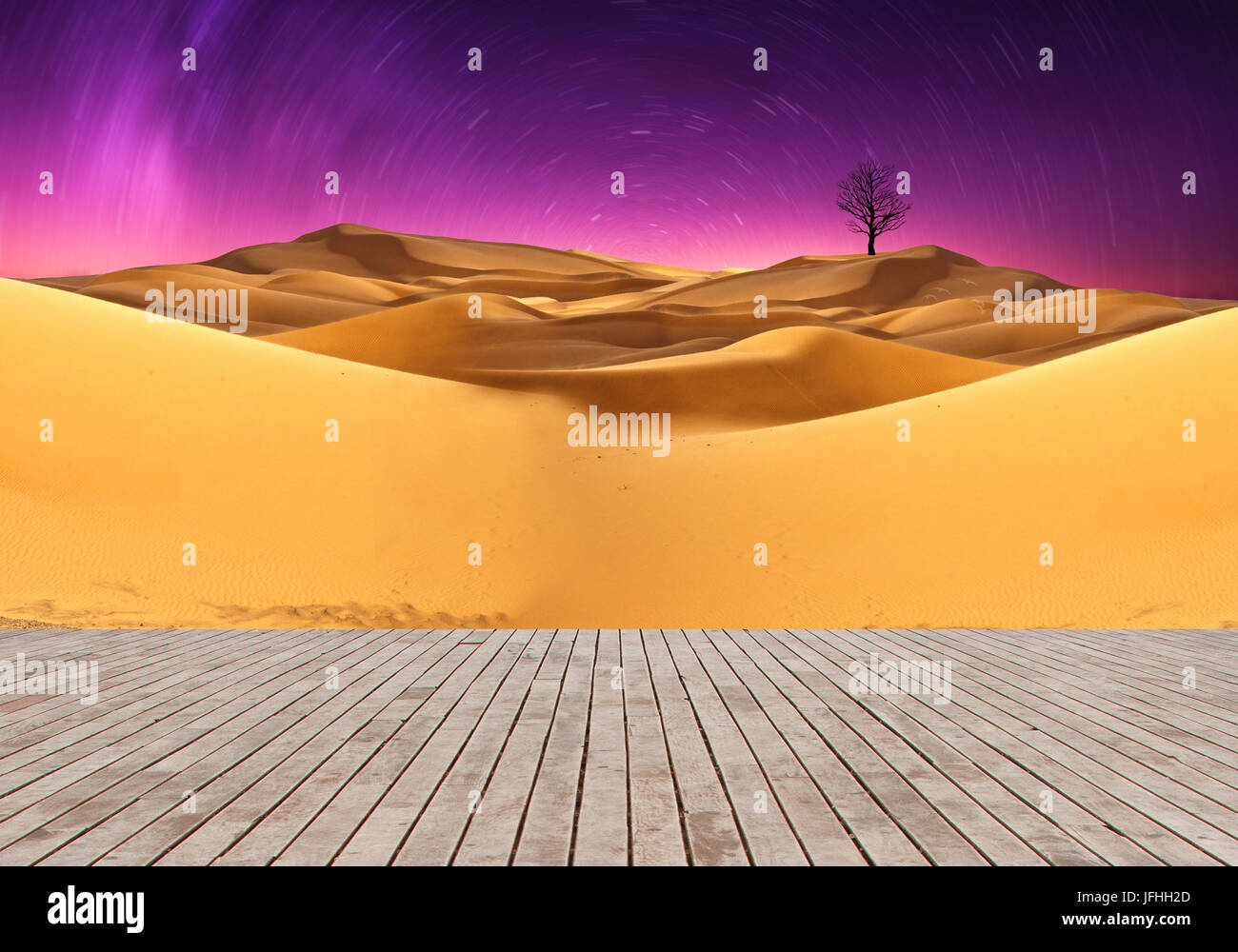 Asse di legno nel Sahara Foto Stock