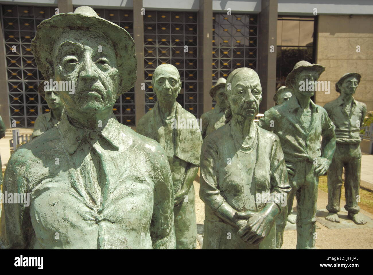 Un monumento a Los Presentes in San Jose Costa Rica Foto Stock
