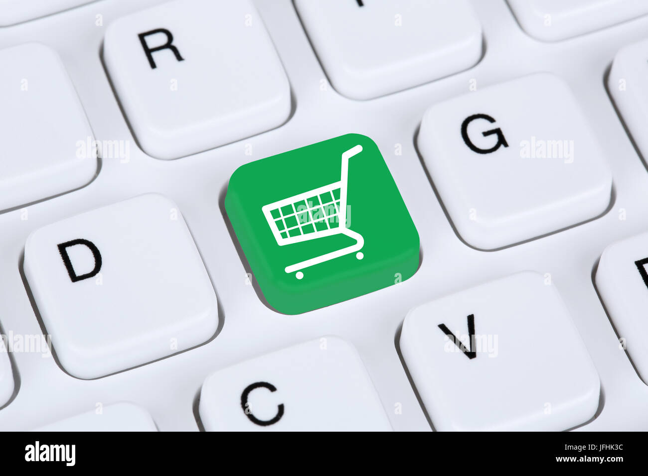 Shopping Online E-Commerce einkaufen im Internet Foto Stock