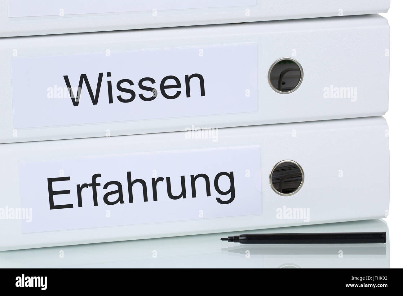 Mit Wissen und Erfahrung zum Erfolg Business Konzept Foto Stock