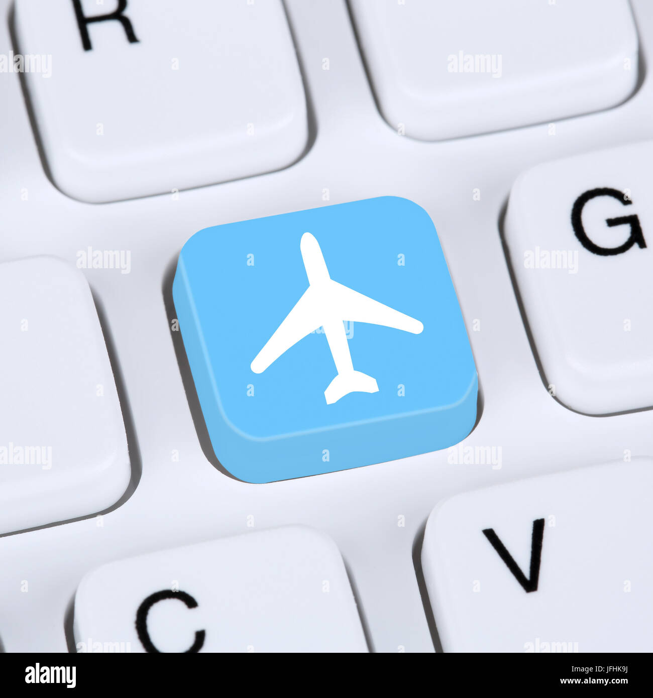 Internet Konzept Reisen und Urlaub online buchen E-Commerce einkaufen Foto Stock