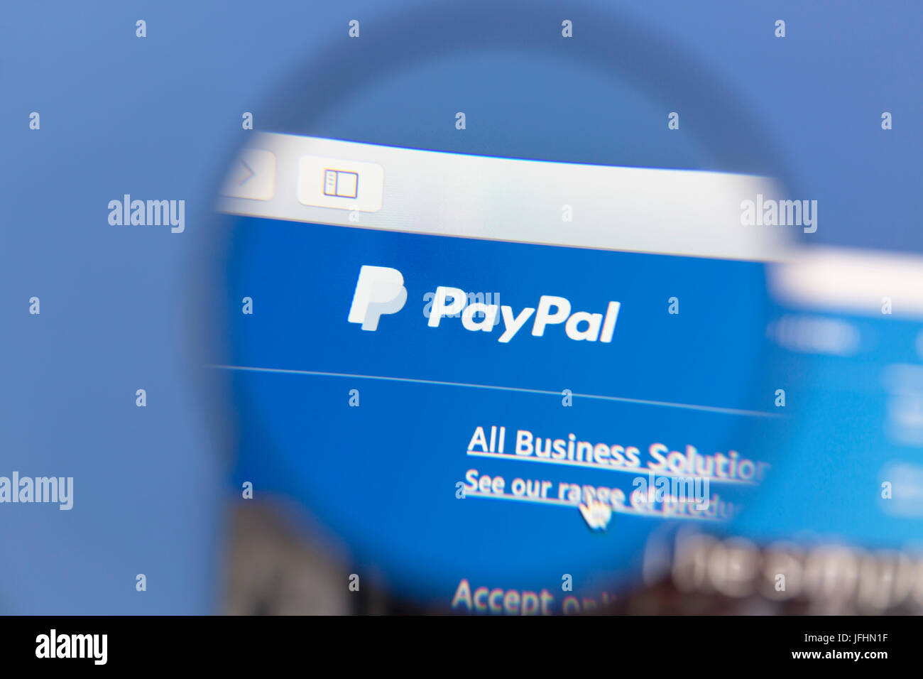 Sito web PayPal. Il logo di Paypal. Foto Stock
