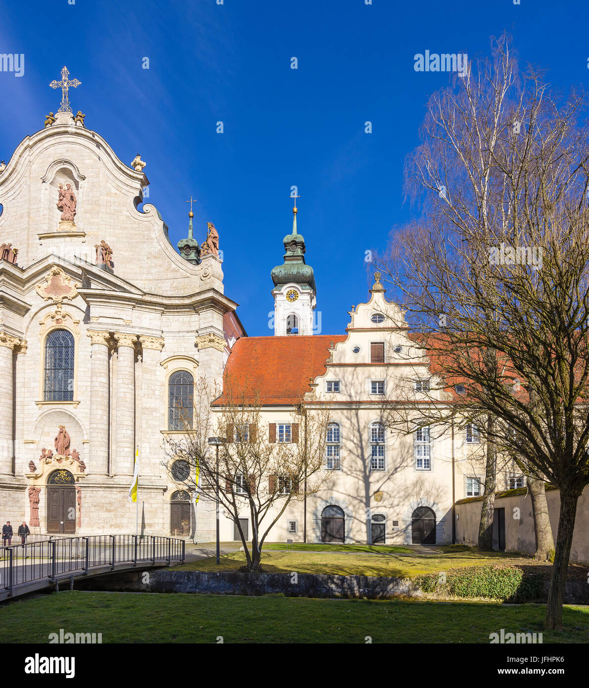 Vista esterna della cattedrale di Nostra Signora a Zwiefalten in Alta Svevia, Wurttemberg, Germania. Foto Stock