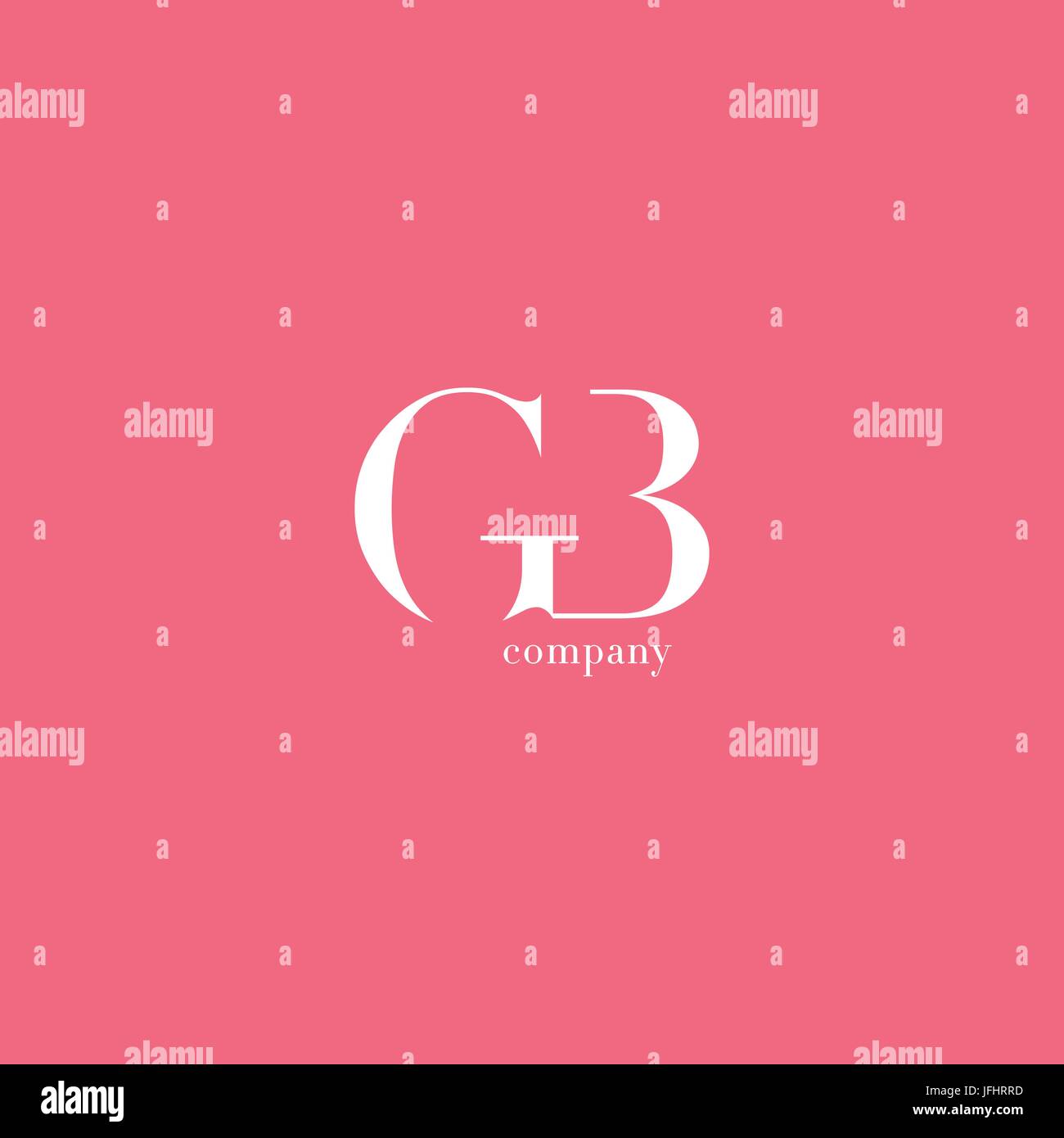 Lettere G & B company Logo elemento vettore Illustrazione Vettoriale