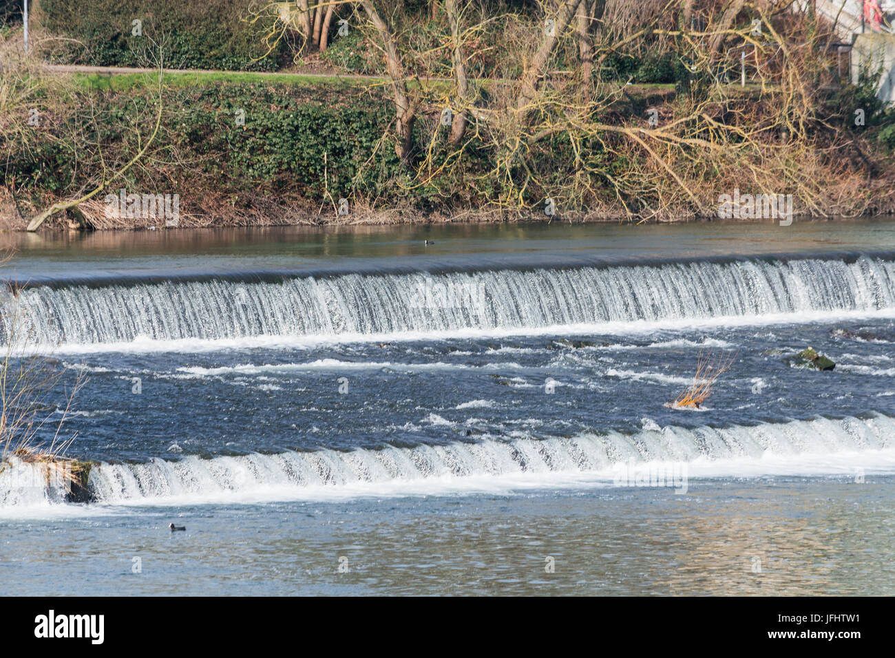 Area allagata a Mülheim an der Ruhr in Germania Foto Stock