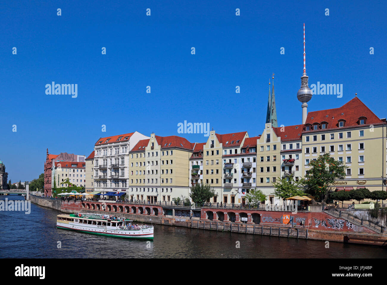 Il quartiere Mitte di Berlino Nikolaiviertel Foto Stock