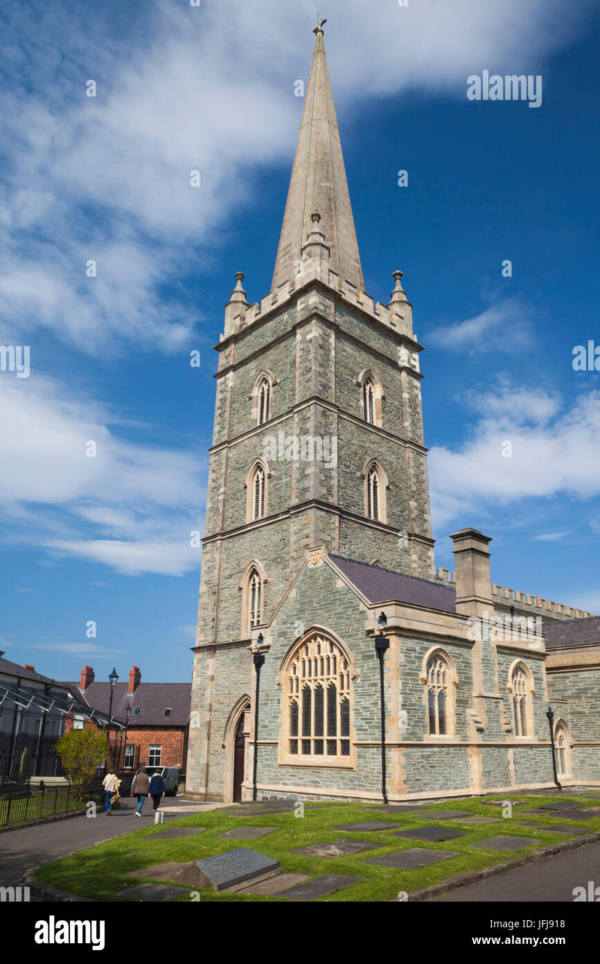 Regno Unito e Irlanda del Nord, nella contea di Londonderry, Derry, st columb's Cathedral, esterno Foto Stock