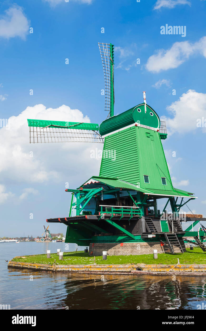 Europa, Paesi Bassi, Zaandam, Zaanse Schans, mulini a vento Foto Stock