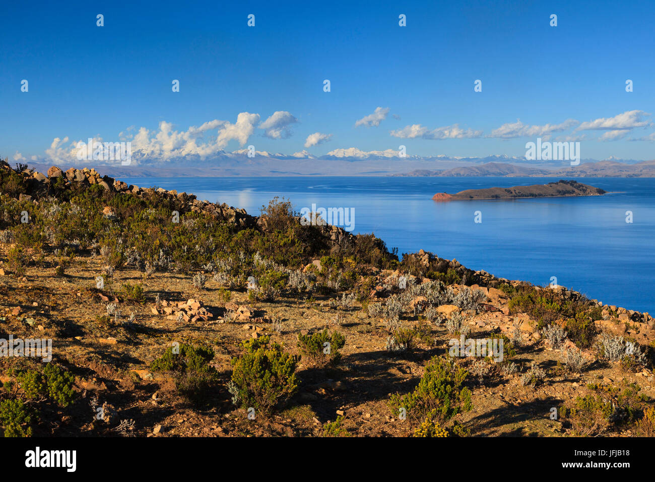 Isla del Sol sul lato boliviana del Lago Titicaca, La Paz provincia, Bolivia Foto Stock