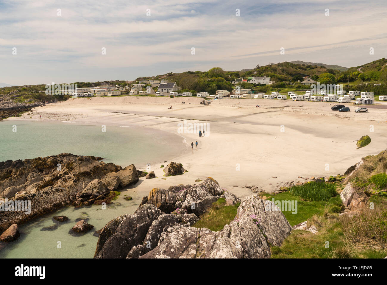 Spiaggia Glenbeg lungo il Ring of Kerry, Brackaharagh, Co, kerry, munster, irlanda, Europa Foto Stock