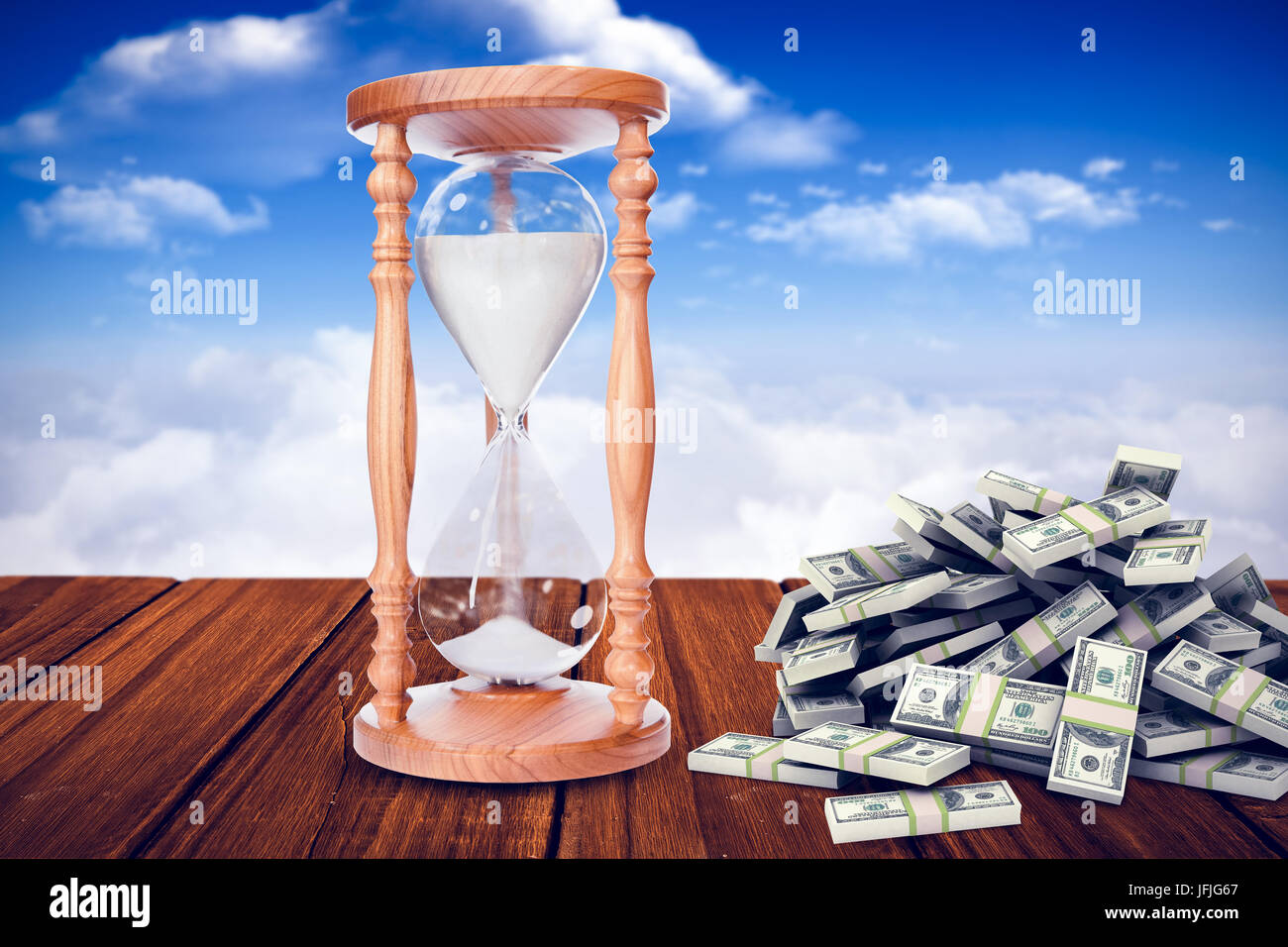 Immagine composita di clessidra Foto Stock