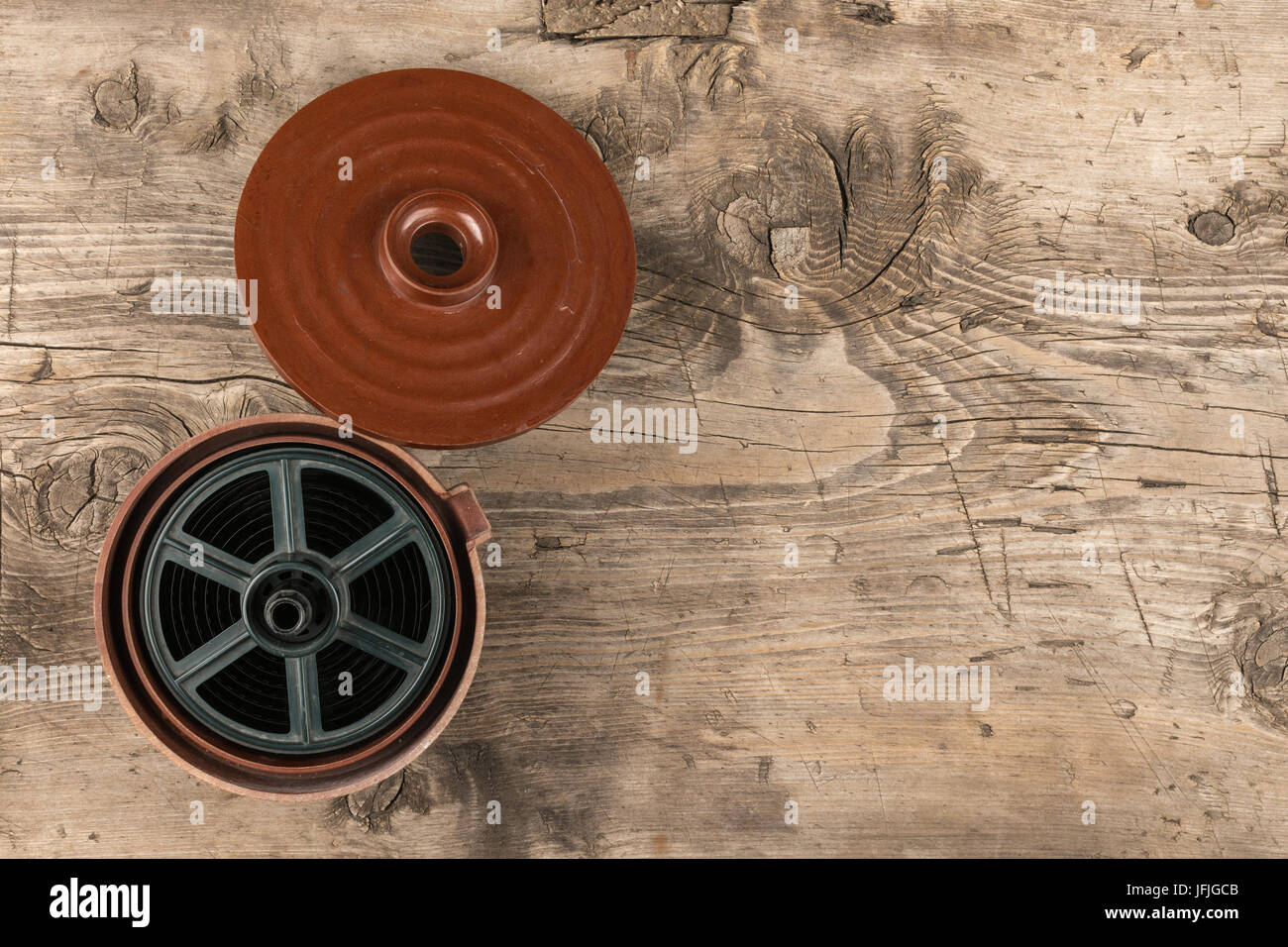 Sfondo nostalgico, vecchia foto accessori, con spazio per il testo Foto Stock