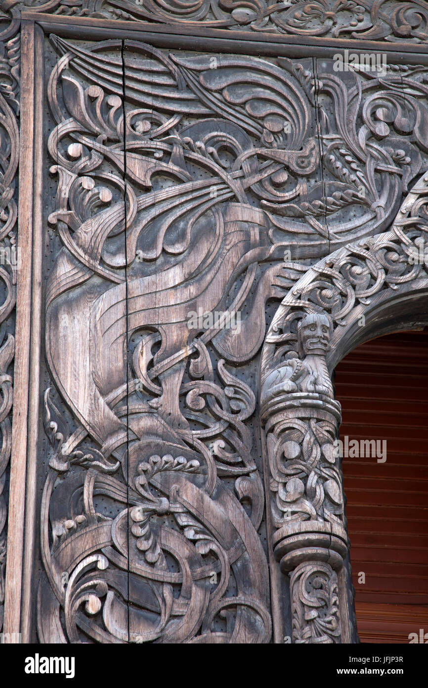 Porta sul naturale presso il Museo di Storia - Biologiska Museet, Isola Djurgarden Park; Stoccolma; Svezia Foto Stock