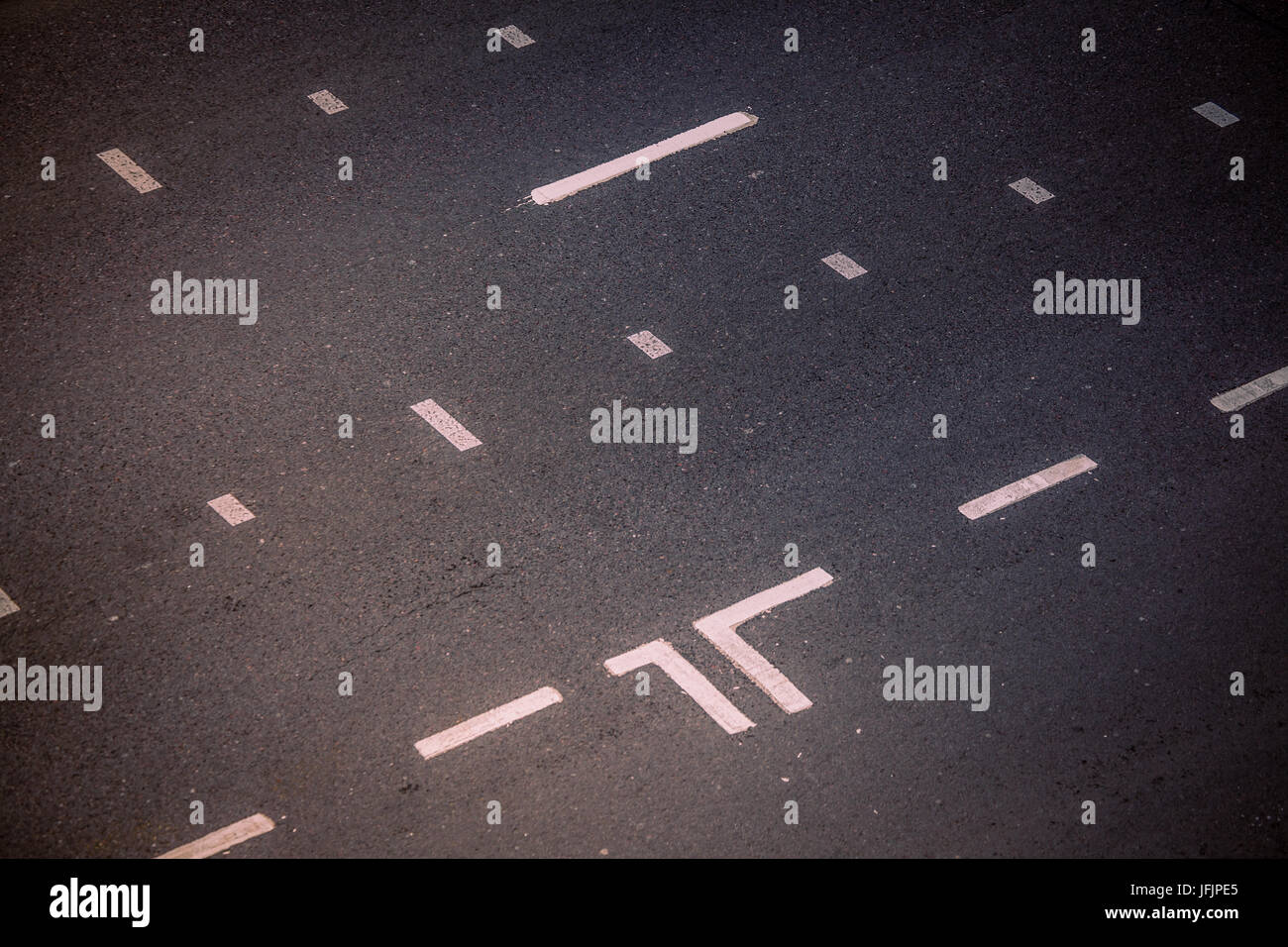 Sfondo di linee su strada, la foto è stata scattata a Londra Foto Stock
